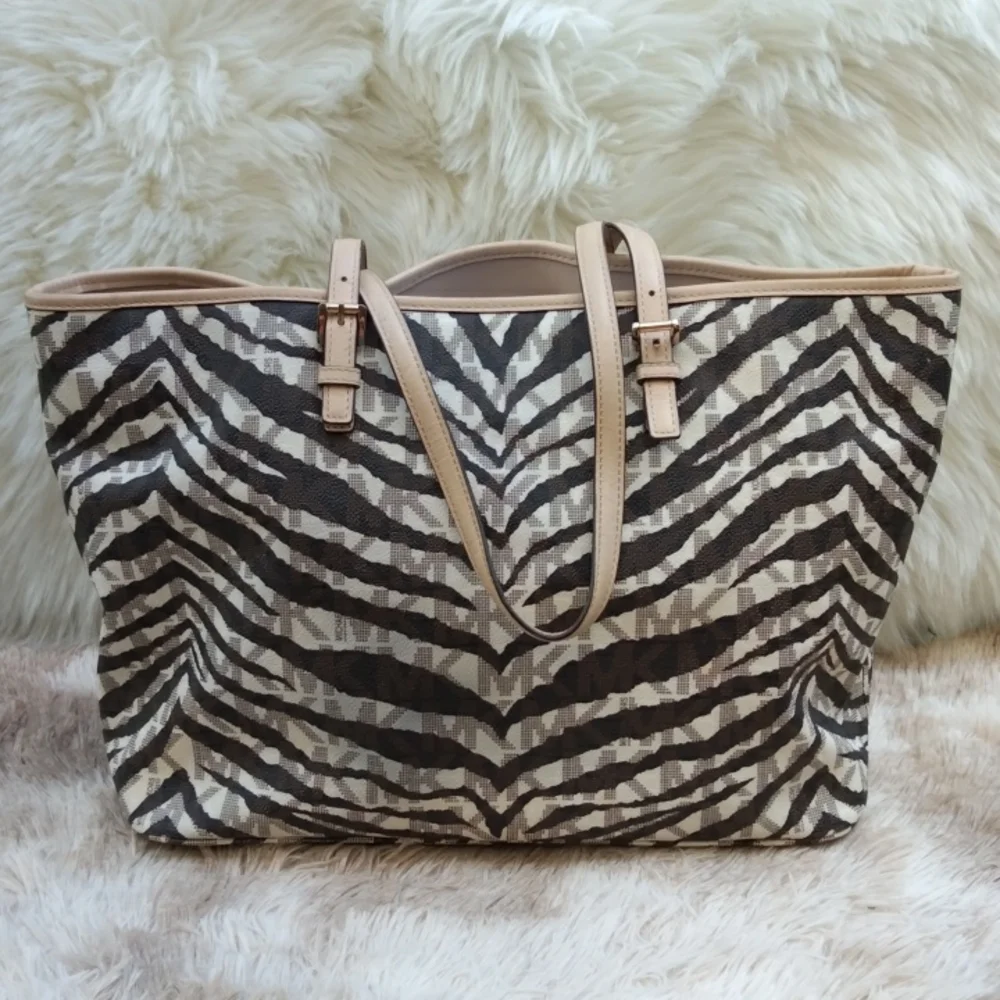 Michael Kors Zebra Print Tote - Picture 6 of 11